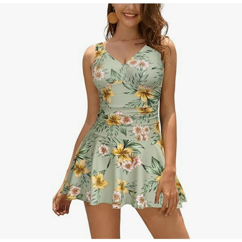 SHEKINI NWT Floral Multi Print One Piece Swimsuit XL